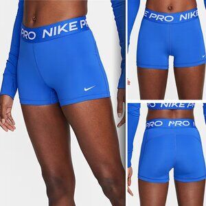 NWT New Nike Pro 365 Women's 3" Shorts Compression Tights Blue Running Sz XL